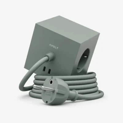 Avolt Square 1 USB jatkojohto, vihreä