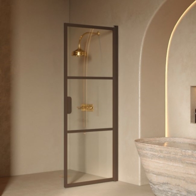 Hietakari Bläk 735 Tokyo kääntyvä suihkuseinä 69x195 cm, Mocha/ Pronssi lasi.