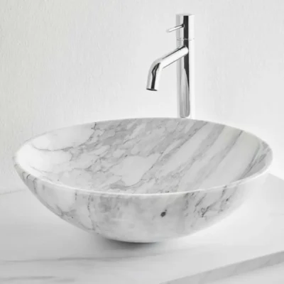 Noro marmorinen malja-allas, valkoinen