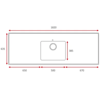 Stala K-ONE tiskipöytä 1820 x 635